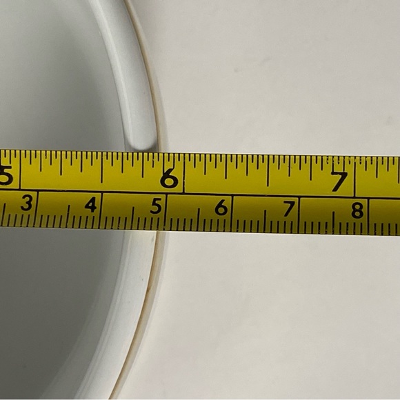 Top Paw Dog Bowl White With Gold Stripes EmbossedPaw Print Inside Ceramic EUC - Picture 6 of 12